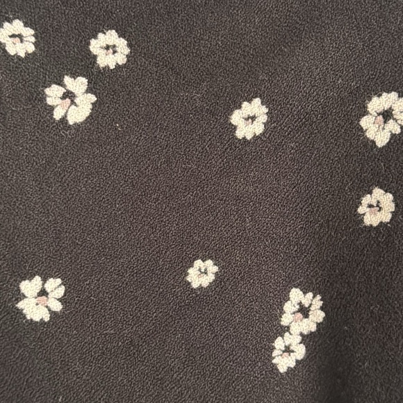 ABERCROMBIE & FITCH BLACK LONG TIE DRESS WITH FLORAL PRINT MEDIUM HIGH LOW - Picture 5 of 5